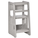 Step Stool, Adjustable Standing Platform, Toddler Kitchen Stool | Gray