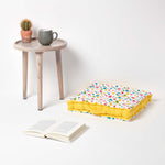 Cotton Multi Coloured Polka Dot Floor Cushion | 50cm x 50cm | Multi Colour