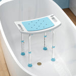 Adjust Aluminium Bath Stool Shower Non-slip W/ Shower Hole | Turquoise