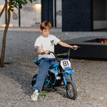 24v Battery Powered Ride On Motorcycle With Rear Suspension | Blue
