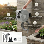 Wall Mounted Retractable Garden Hose Reel With Spray Nozzle | Large
