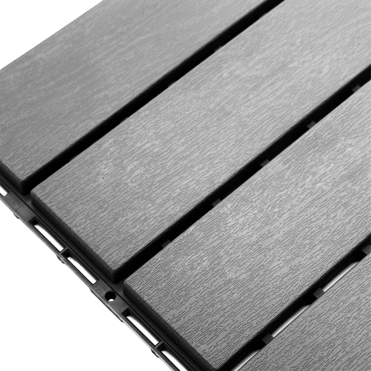 Polydeck Pvc Interlocking Decking Tiles - Grey | Set of 1 | Grey