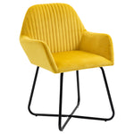 Accent Chair Velvet-feel Upholstered Lounge Armchair | One Size | Yellow