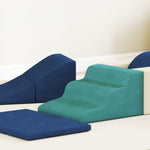 Kids Soft Play Set, 7 Piece Foam Climbing Blocks | Blue