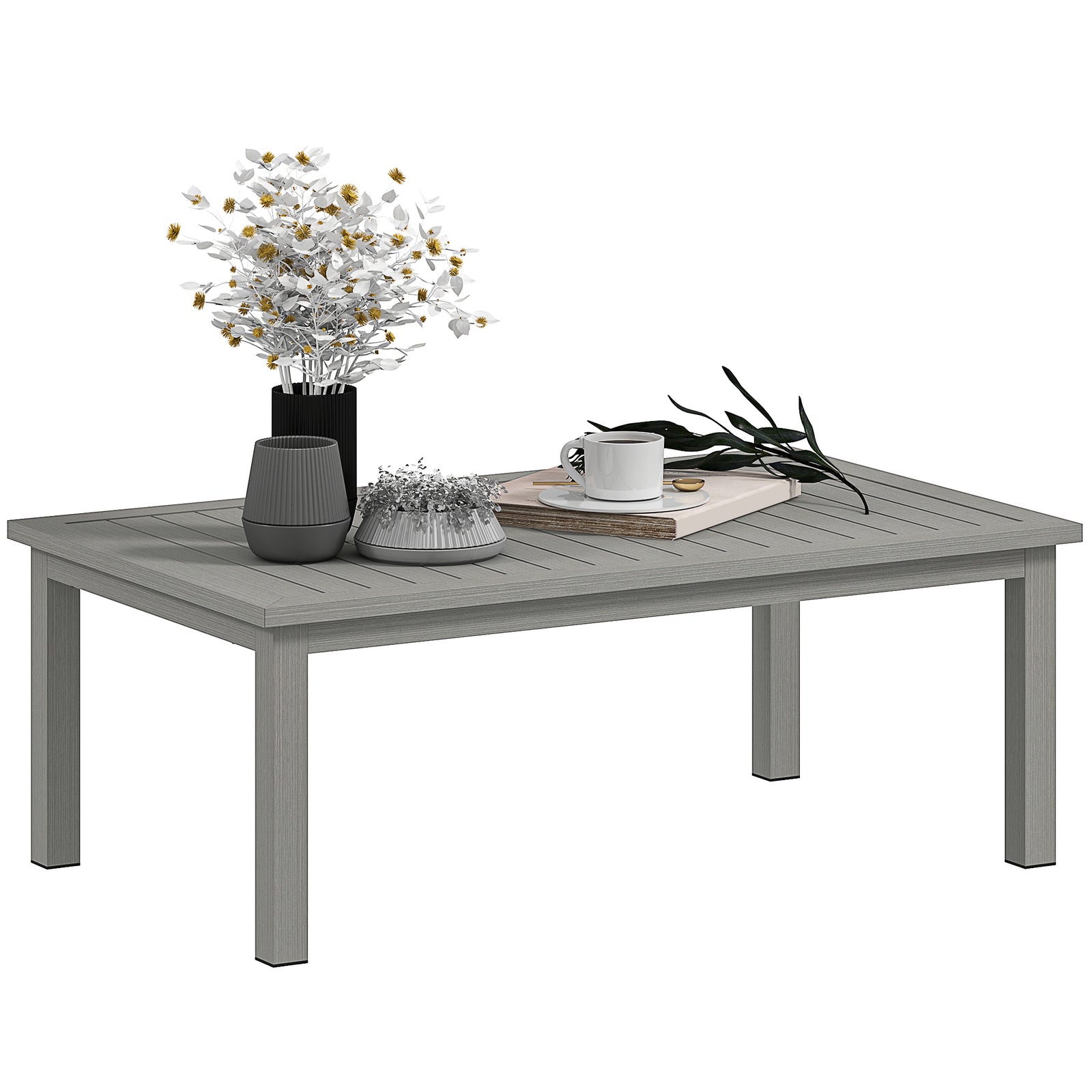 Aluminium Outdoor Coffee Table Patio Table | Gray