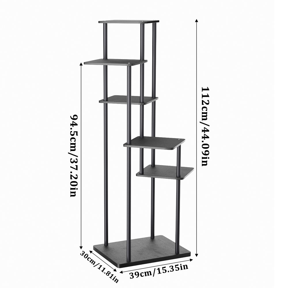 6-tier Tall Corner Plant Stand 112cm H Freestanding Plant Display Shelf For Indoor Garden
