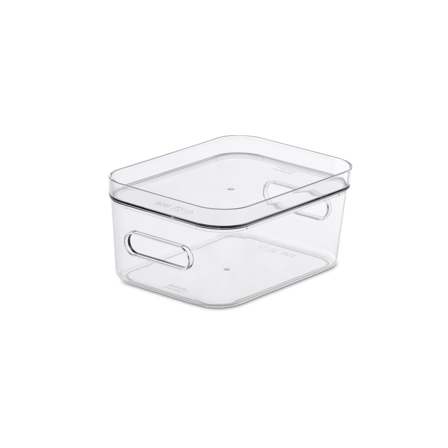 Bpa Free Compact Clear Lid For Storage Bin Container, Size S