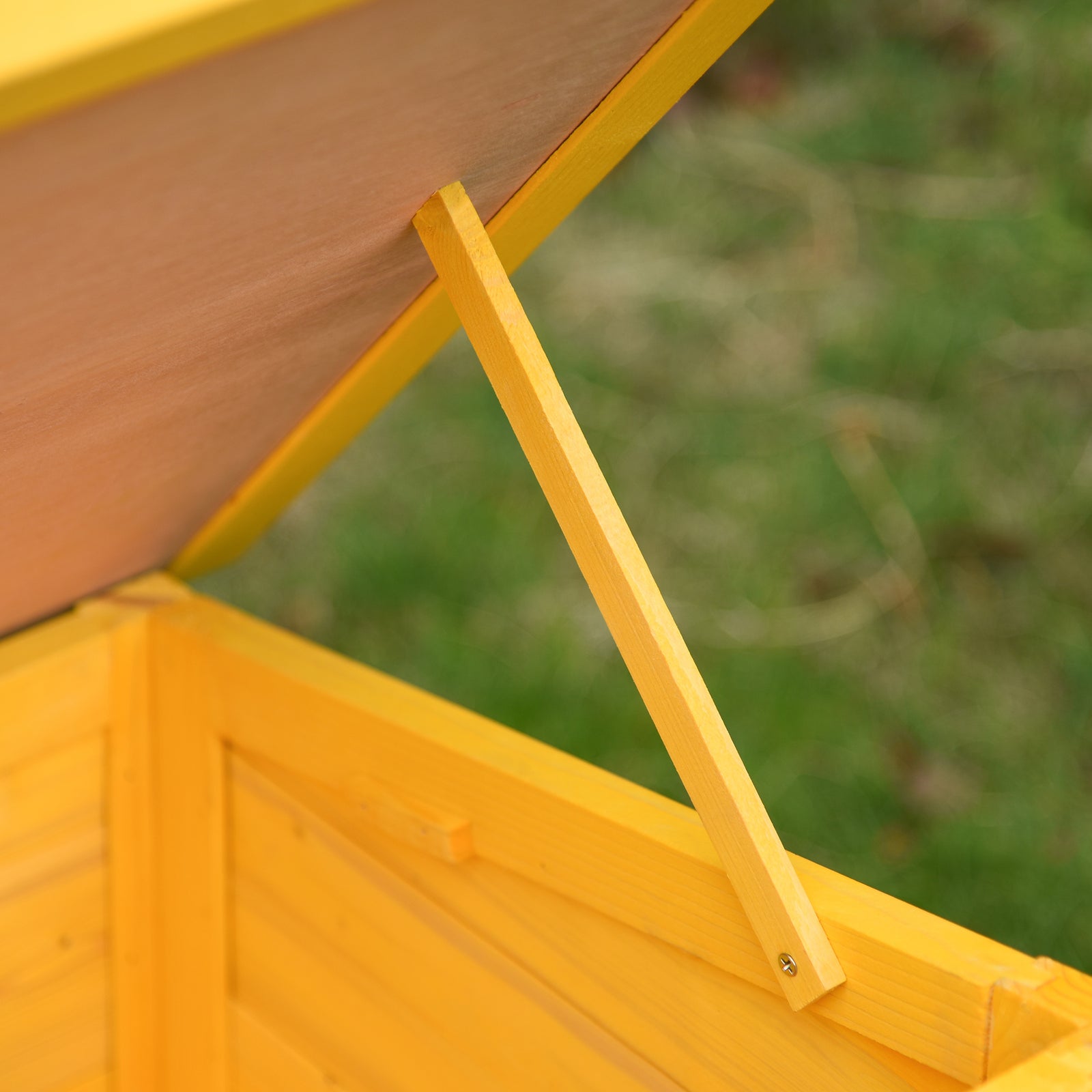 Pawhut Wooden Cat House Pet Home Outdoor Waterproof Door Roof Shelter Garden