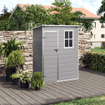 5x3ft Heavy Duty Outdoor Plastic Storage Shed  Waterproof Lockable