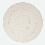 Crochet Braided Round Rug | 120cm | Natural