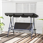 Rattan Swing Seat, Steel Frame, Grey