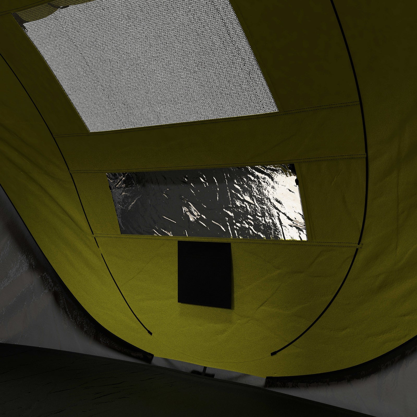 4-5 Person Camping Tent Dome Pop-up Tent  With Windows | Yellow