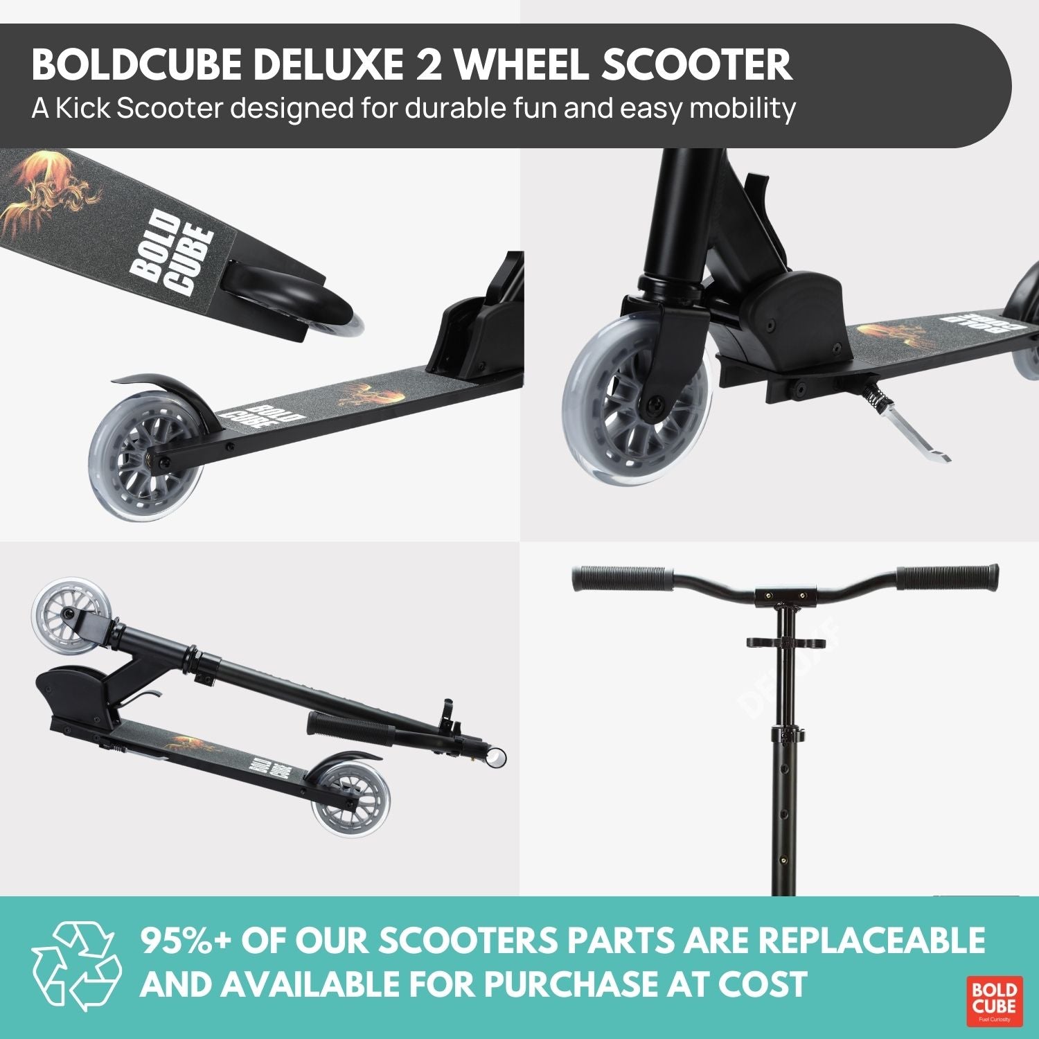 Deluxe 2 Wheel Scooter | Black