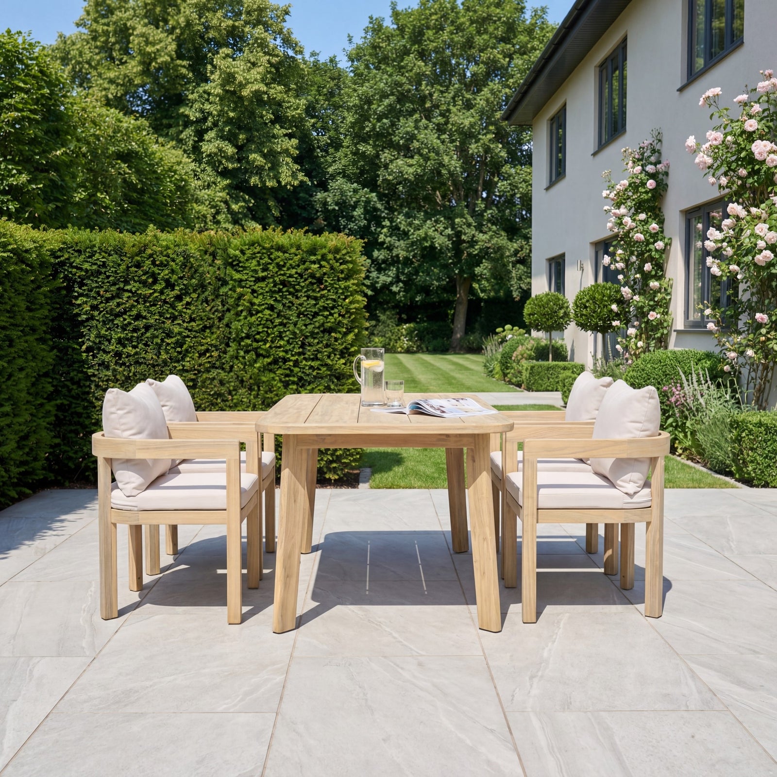 Sundrift 6 Seater Garden Dining Set | Beige