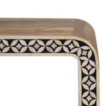 Solid Mango Wood Edessa Bone Inlay End Table