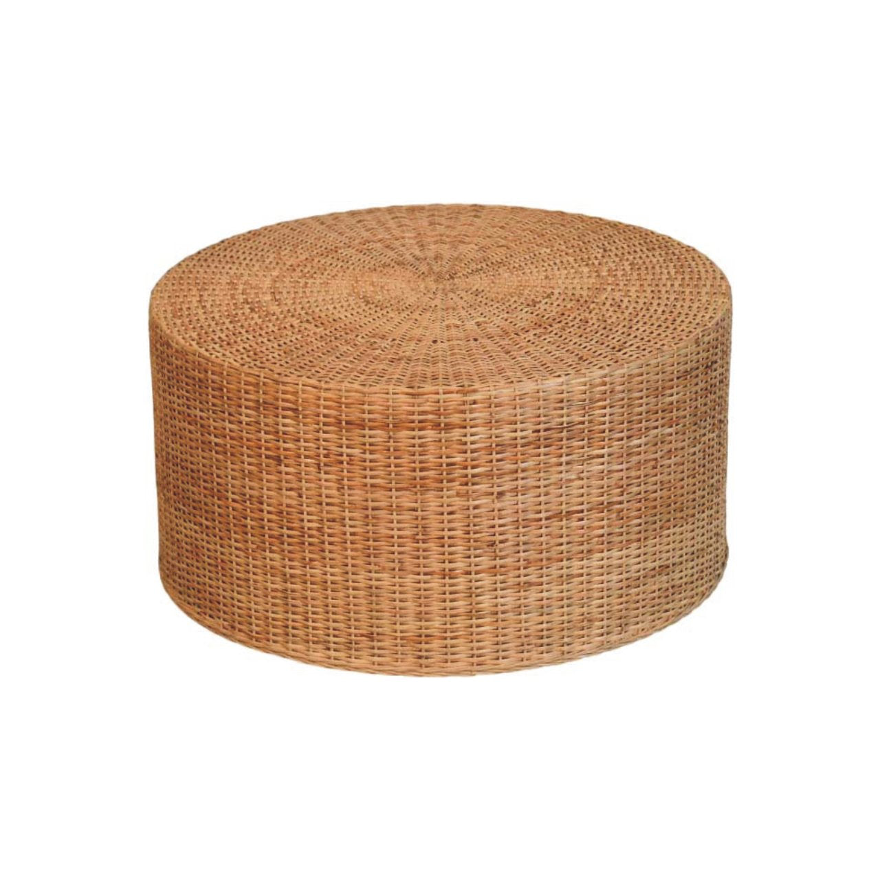 Regency Round Woven Coffee Table, Beige | 4 | Brown