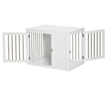 Dog Crate End Table W/ Two Doors - Medium Dogs