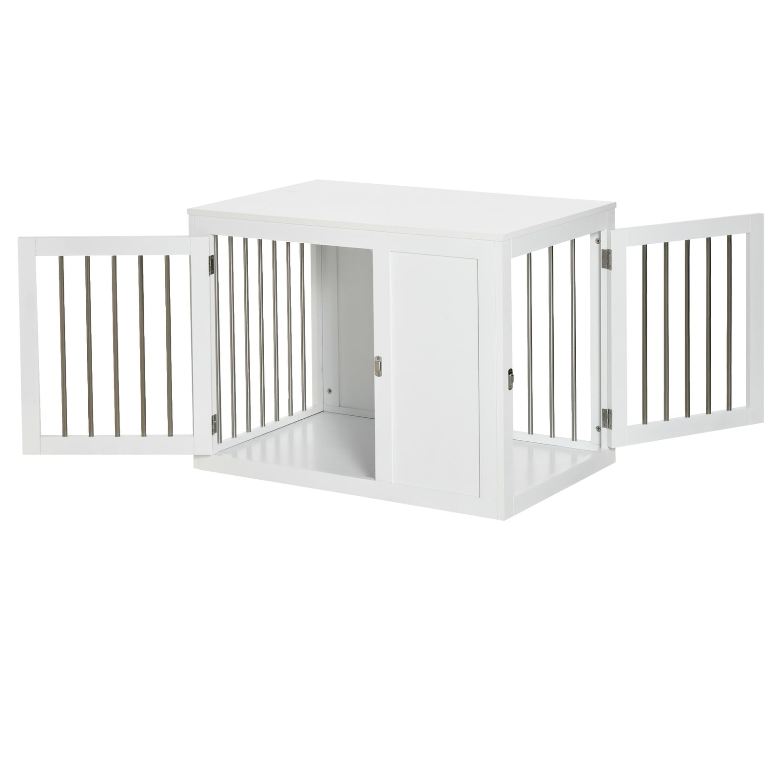 Dog Crate End Table W/ Two Doors - Medium Dogs