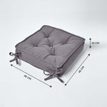 Cotton Dining Chair Booster Cushion | 40cm x 40cm | Charcoal Grey