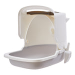 Detachable Flip-top Cat Litter Box With Scoop Easy Clean
