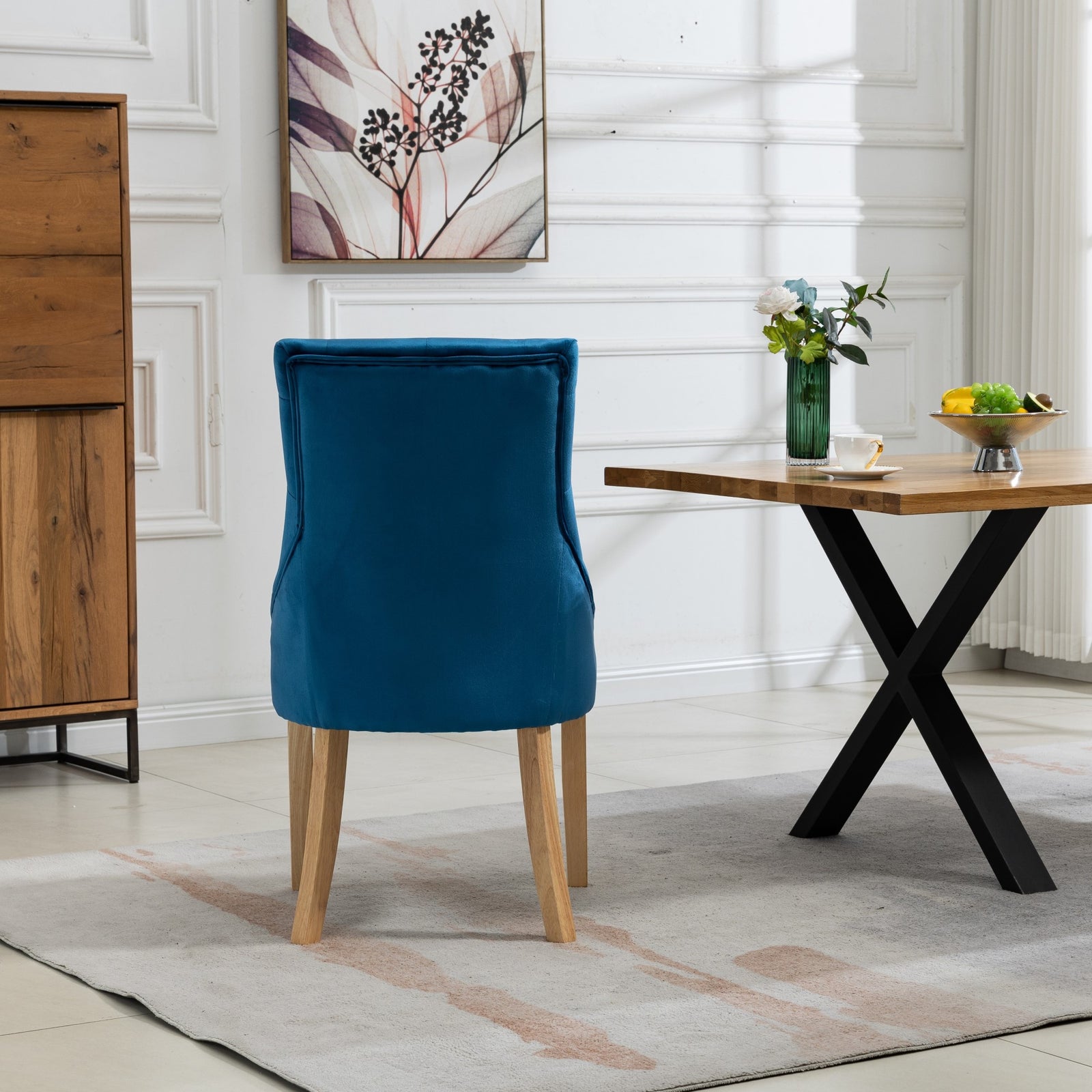 Set Of 2 Ravenna Velvet Dining Chairs | Blue