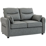 Modern Seater Sofa With Thick Cushion Side Pockets | M | Grey