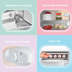93l Compact Multi-layer Fridge With Cooler Box, 3 Removable Glass Shelves & Reversible Door | White