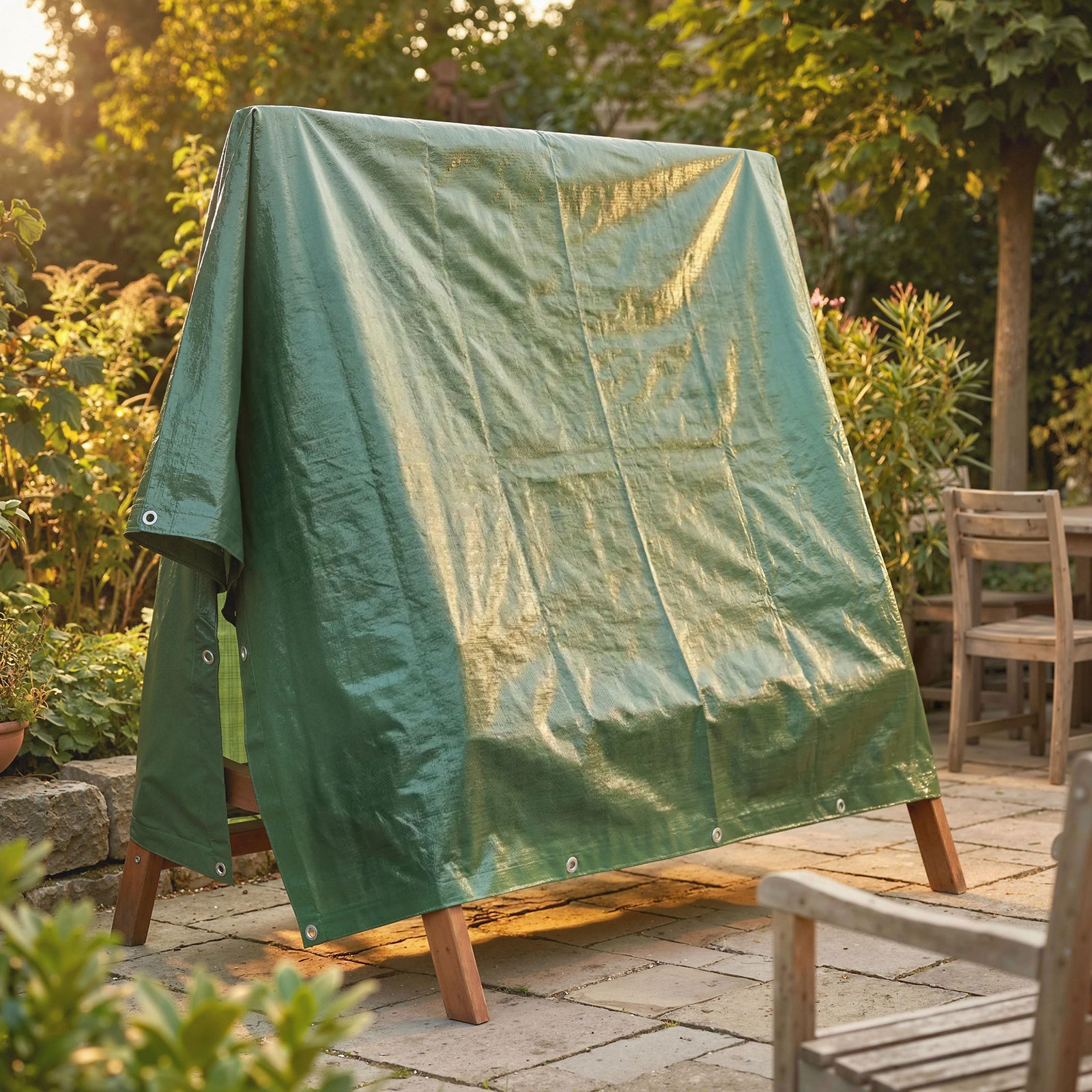 Waterproof Tarpaulin, 90gsm Tear-resistant Pe Tarp | M | Green
