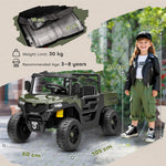 12v Kids Ride On Car, Kids Utv With Electric Dump Bed | Green