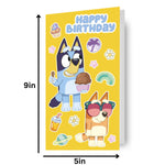 Bluey Birthday Card With Sticker Sheet Included Official Product