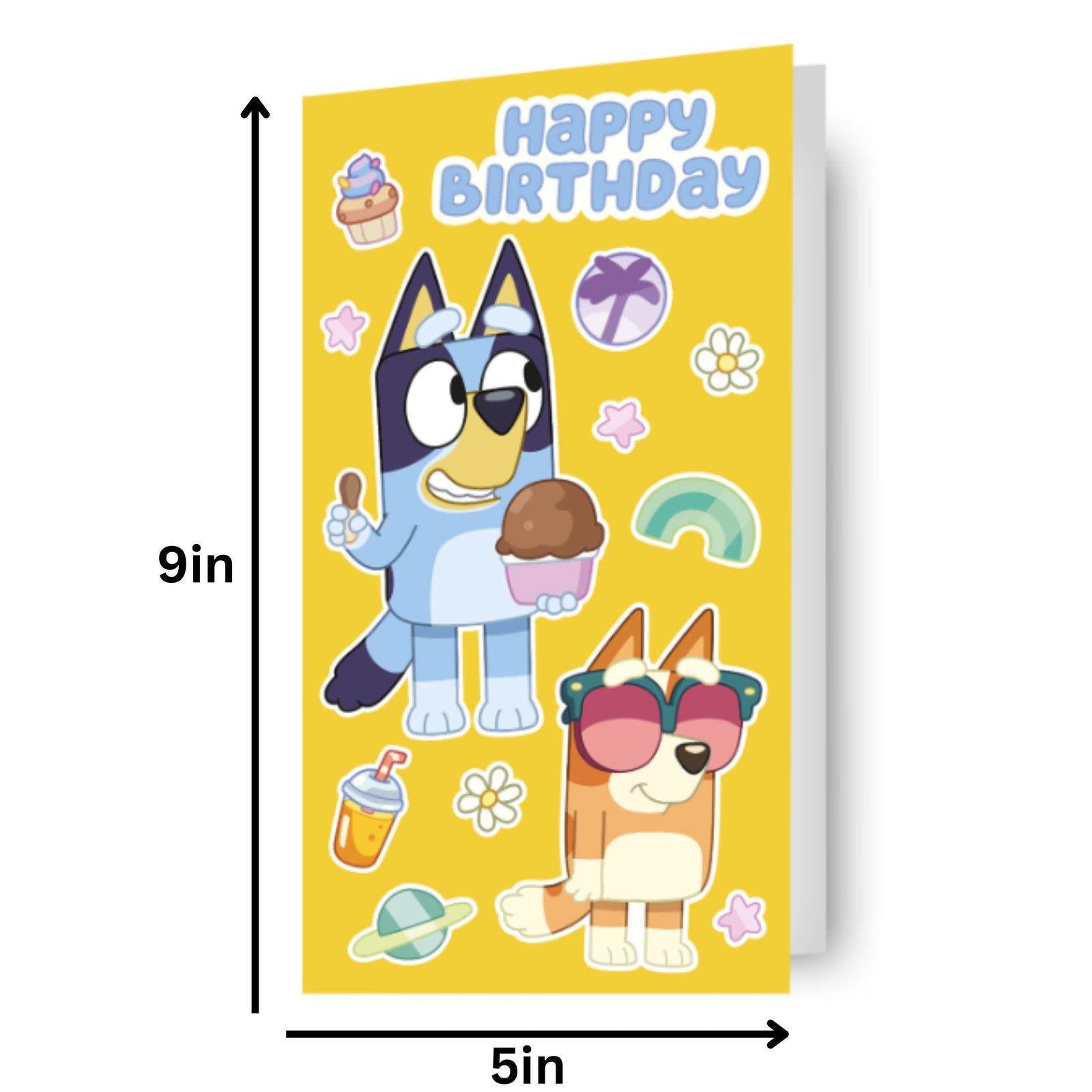 Bluey Birthday Card With Sticker Sheet Included Official Product