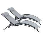 Pair Of Bali Sun Loungers | Set of 2 | Grey