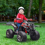 12v Quad Bike Atv With Led Lights, Music, For Boys Girls | Red
