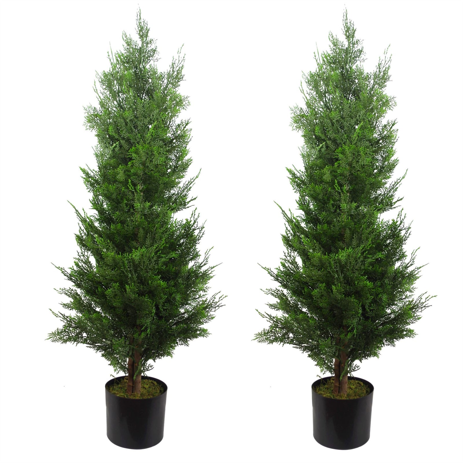 Leaf Cypress Cedar Topiary Tree Artificial 120cm Plant