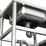 100cm W X 50cm D X 89.5cm H Bathroomdeco Stainless Steel One Compartment Sink With Shelves