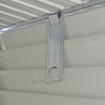 Durable Zinc Steel Metal Garden Shed 4.7×8.86ft – Waterproof Outdoor Storage House For Tools And Garden Equipment, Charcoal Black | Charcoal Black