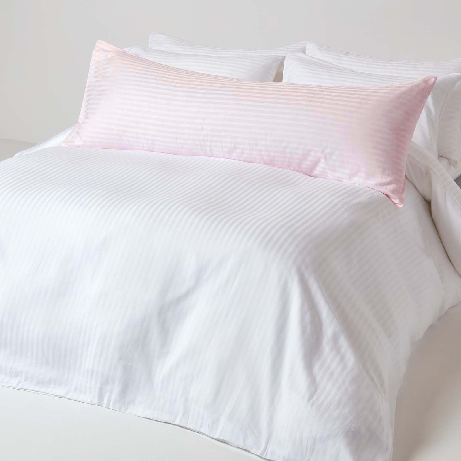 Egyptian Cotton Satin Stripe Housewife Pillowcase 330 Tc | Body | Pink