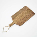 HOMESCAPES Etched Heart Mango Wood Chopping Board