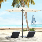 2.58m Aluminium Garden Parasol Sun Umbrella | Beige