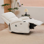 Living and Home Chenille Upholstery Electric Massage Recliner Armchair With Heat, 8-point Vibrating System, Adjustable Backrest, Cup Holders & Storage Pocket