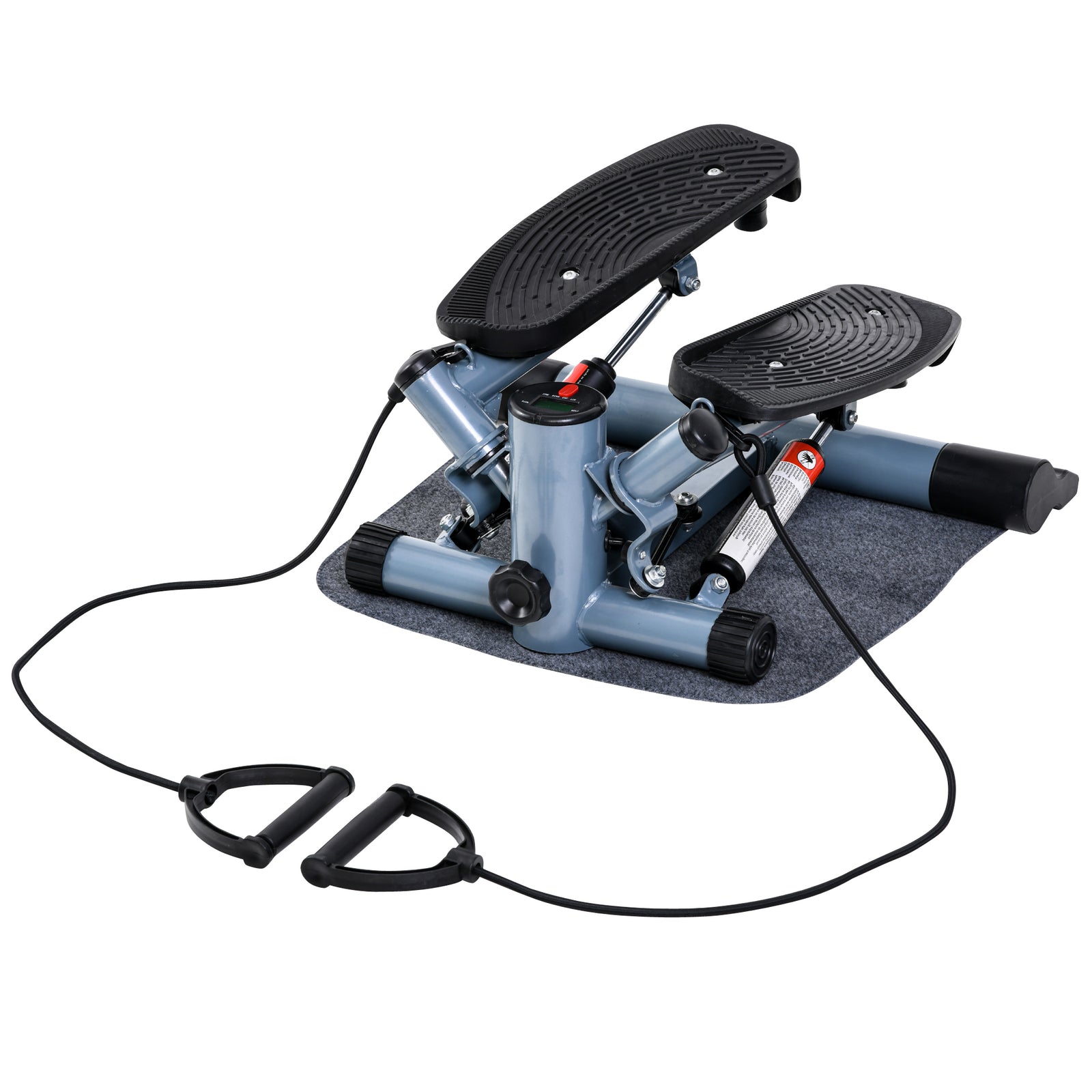 Stepper Machine With Resistance Bands And Cushion Mat | Black
