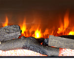 52-inch Electric Fireplace Suite, Black Fire With White Led Surround, Remote Control, Dual Side Nightlights & 7 Flame Colors