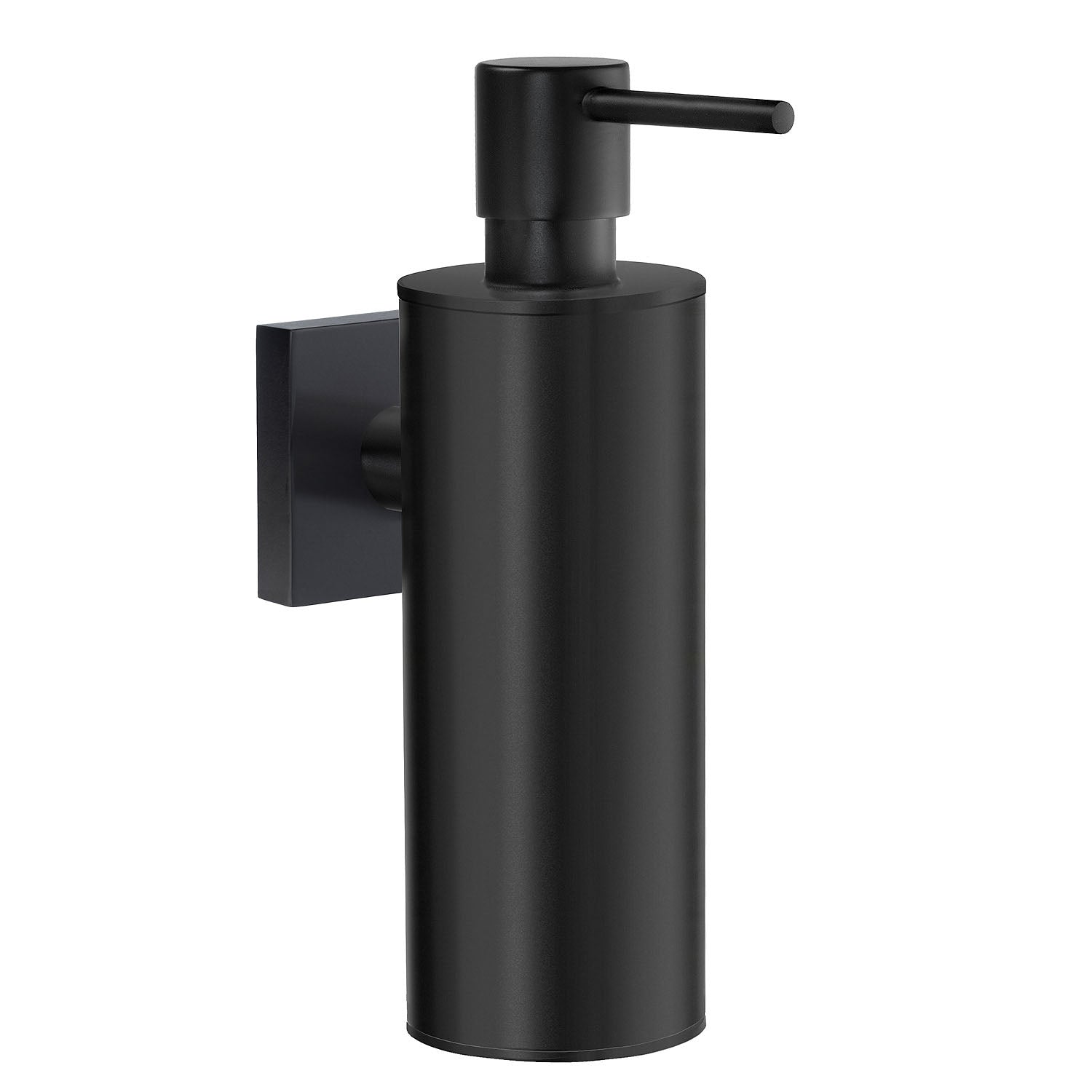 Wall Mounted 150ml Soap Dispenser With Square Back Plate | Black