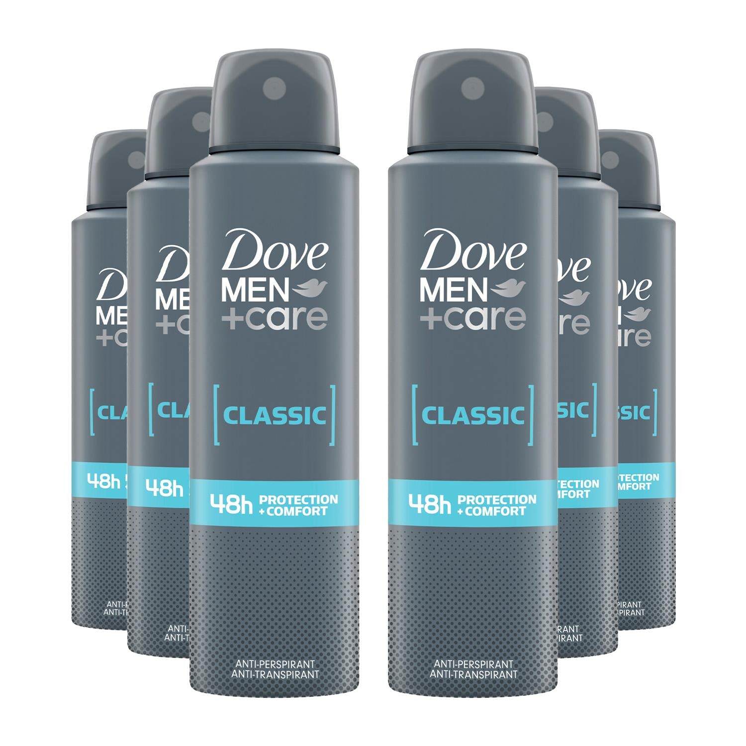 Men+care Classic Antiperspirant With 48h Sweat Protection Deo 150ml, 6 Pack | Set-of-6