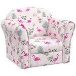 Kids Sofa Chair With Flamingo Design For Bedroom, Playroom | Pink