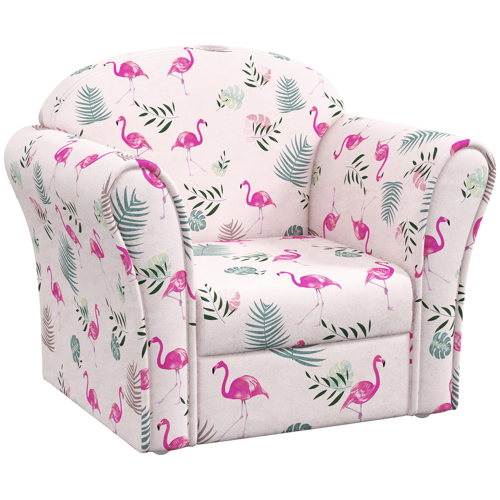 Kids Sofa Chair With Flamingo Design For Bedroom, Playroom | Pink