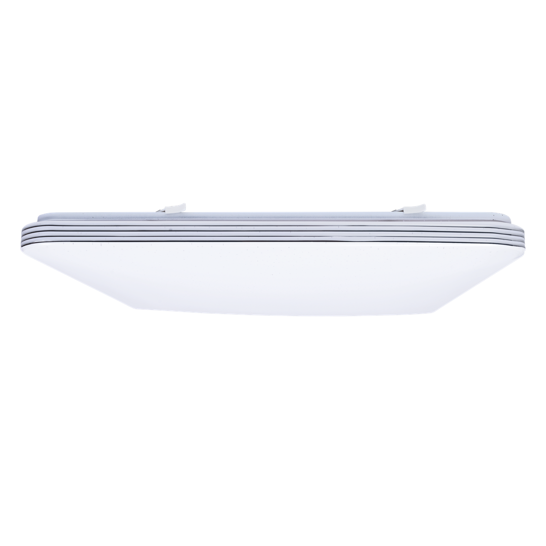 Palermo Modern White Led Ceiling Lamp Included Remote With Adjustable Brightness And Colour Temperature | 53cm | White
