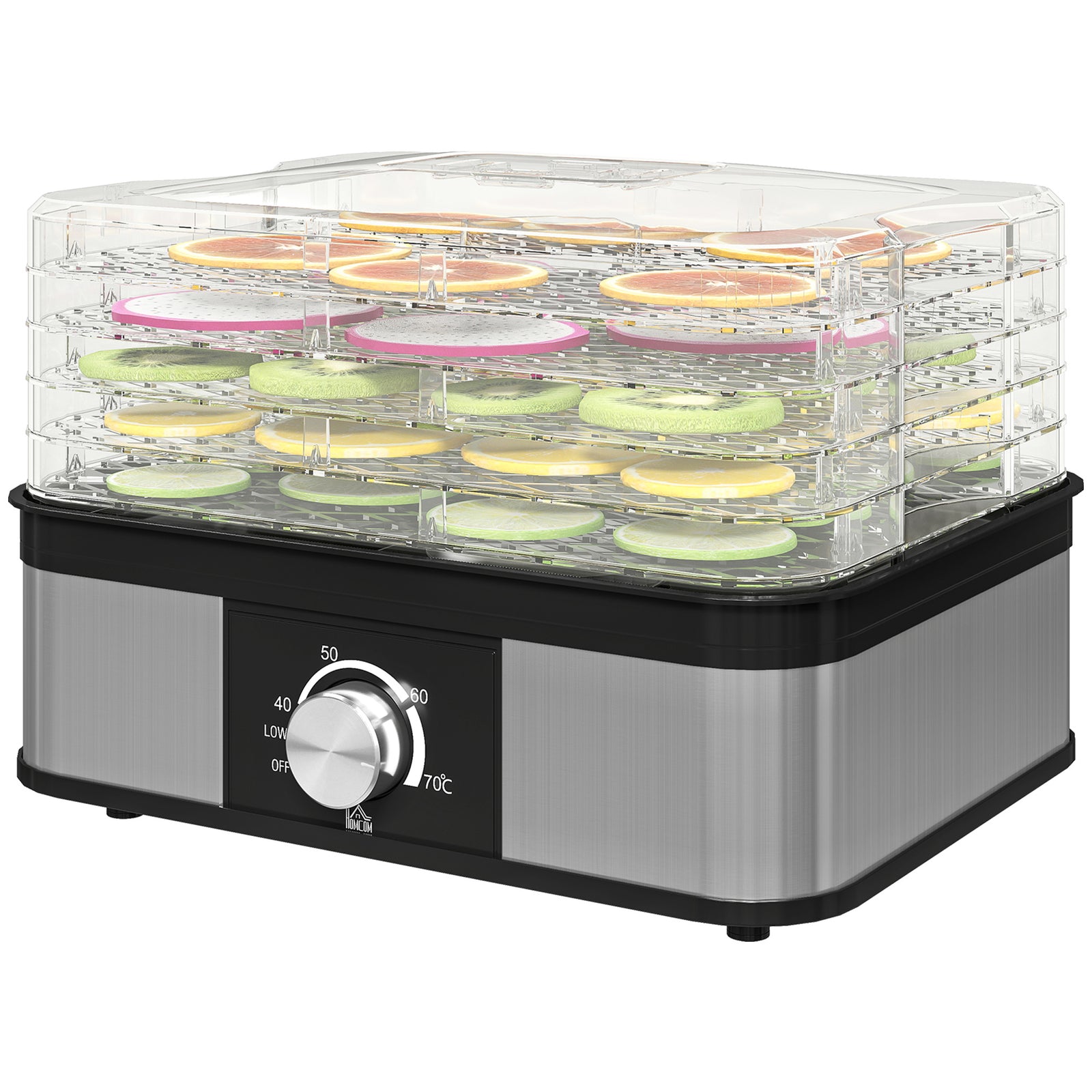 5 Tier Food Dehydrator, 245w For Drying Fruit, Meat, Vegetable, Black