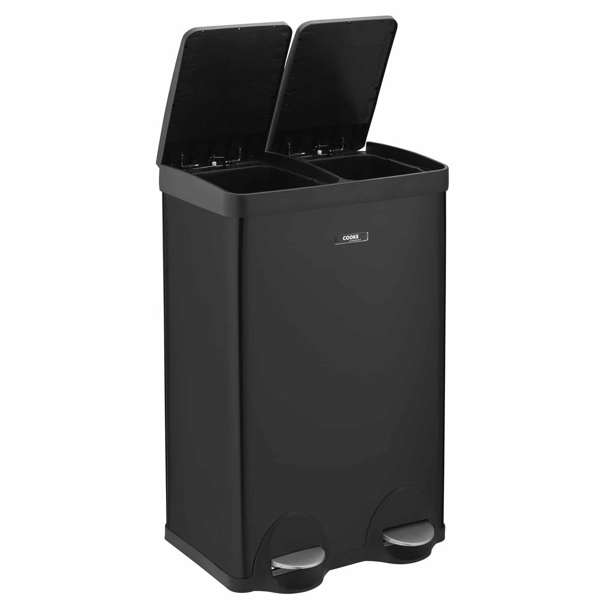 60l Dual Pedal Recycling Pedal Bin | 60l | White