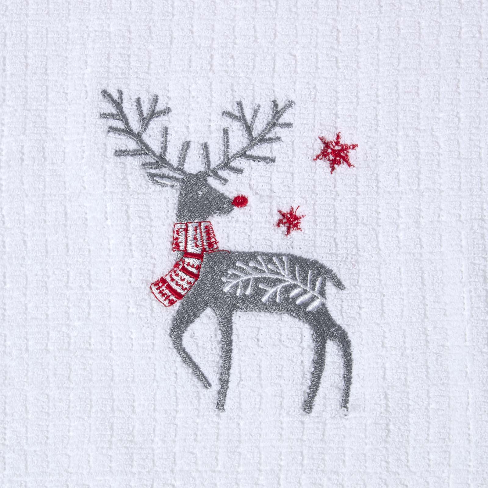 Terry Towelling Stag Christmas Tea Towel